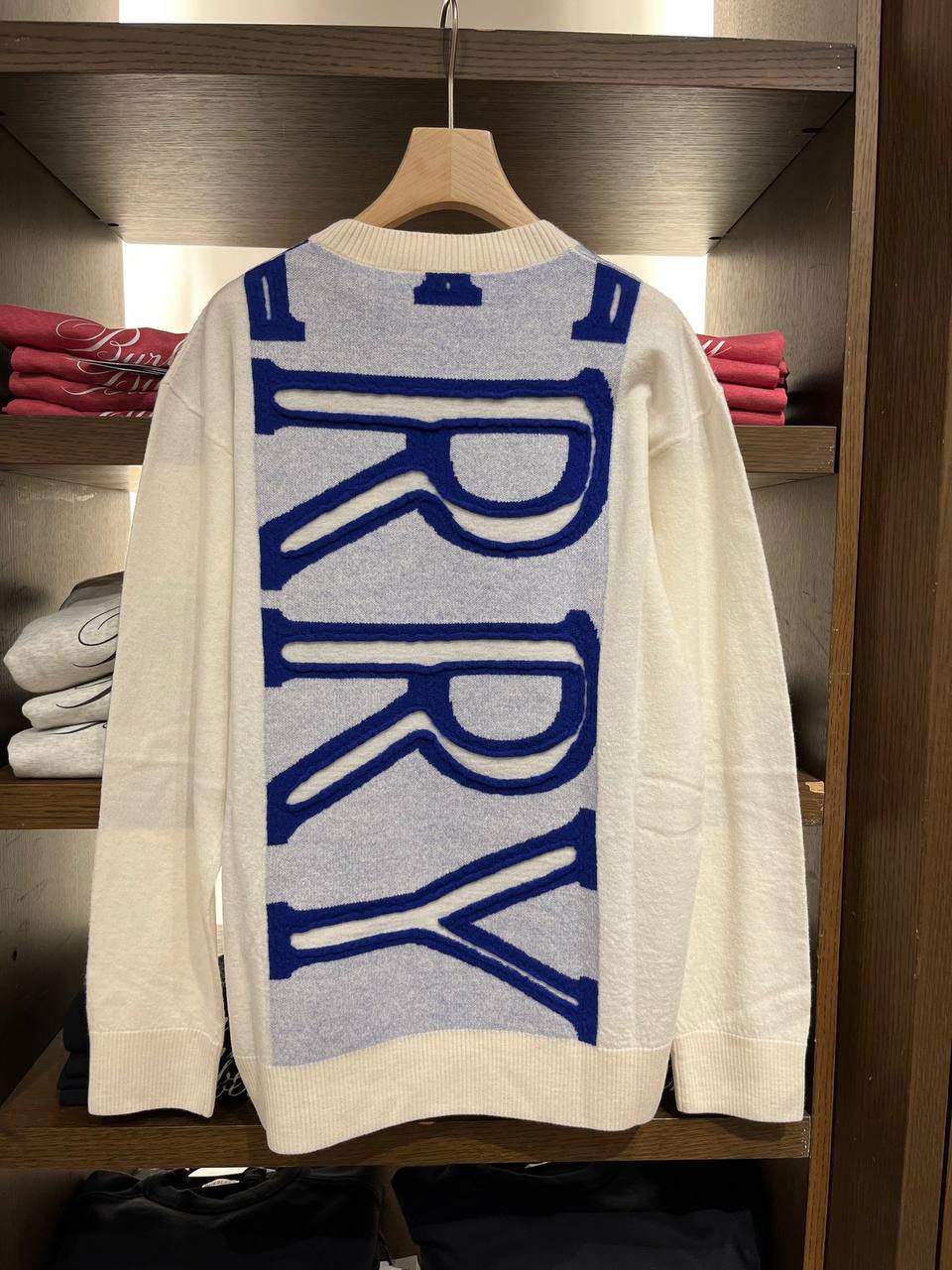 Logo Intarsia Wool Blend Sweater