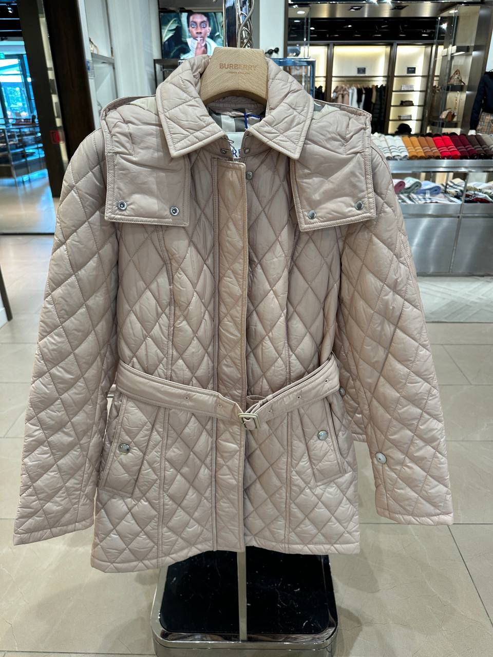 Diamond Quilted Belted Jacket