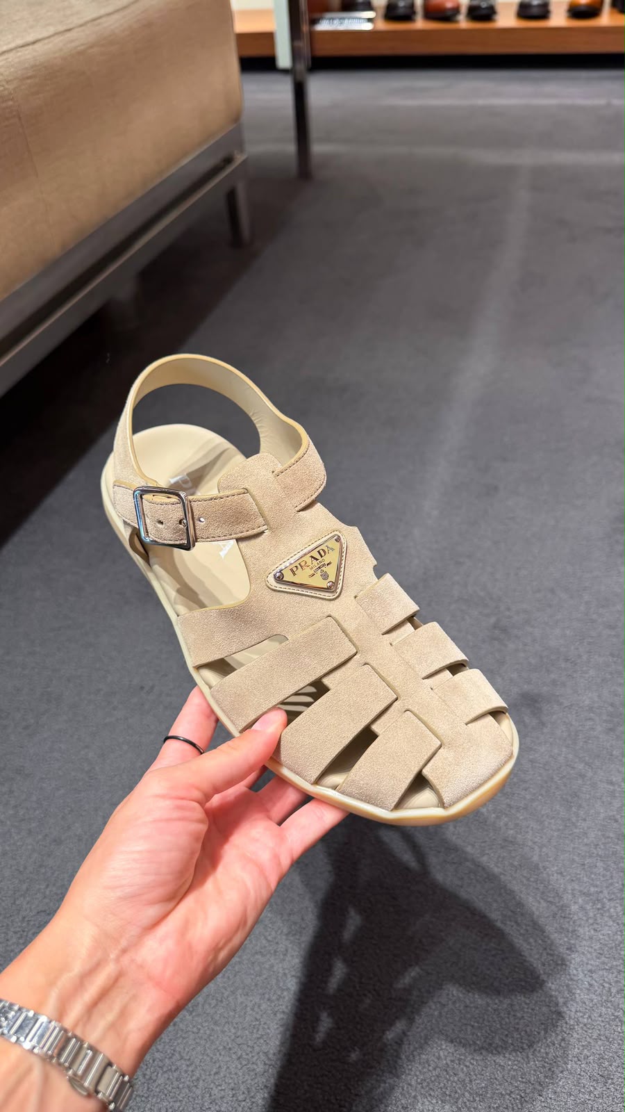 Brushed Leather Sandals