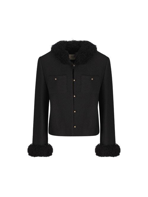 Jacket with Shearling Trim