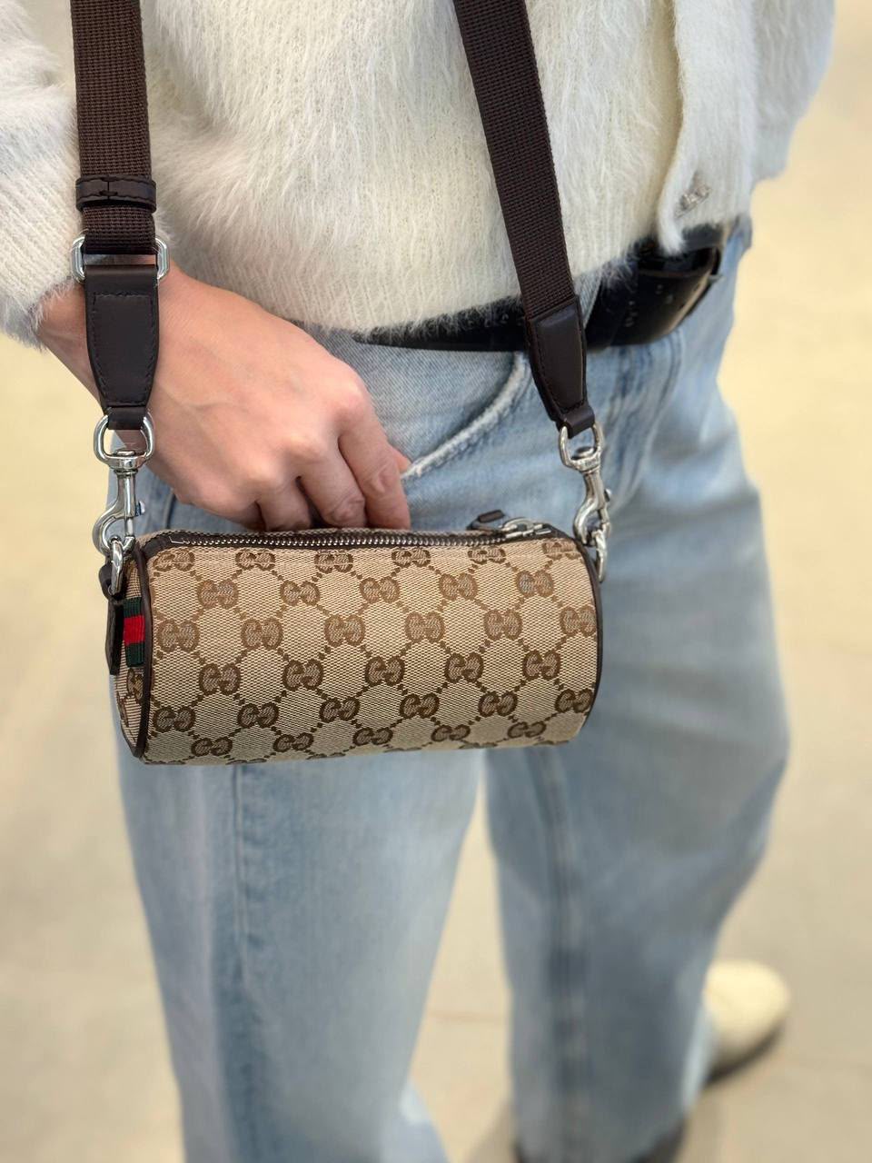Ophidia GG Supreme Mini Cylinder Bag