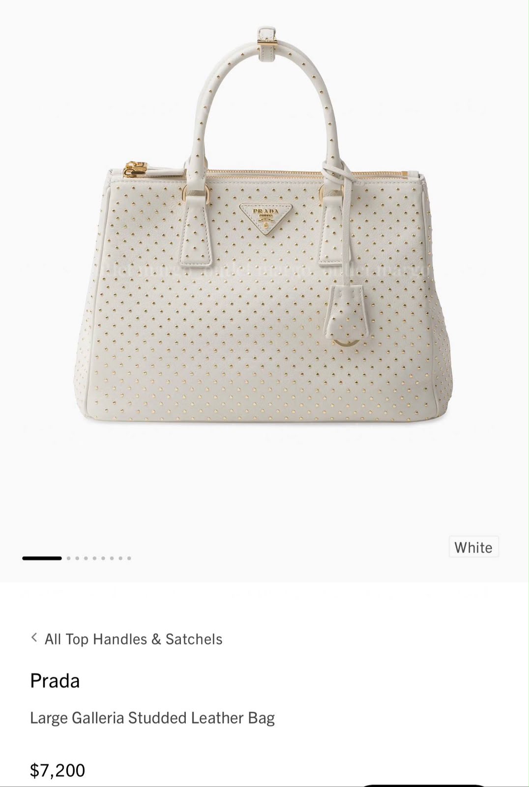 Large Galleria Studded Leather Bag