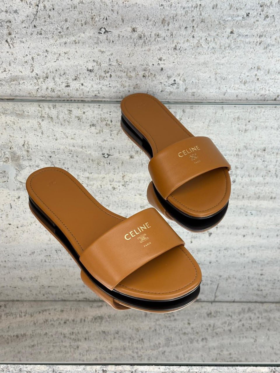 Les Bois Slide Sandal in Calfskin