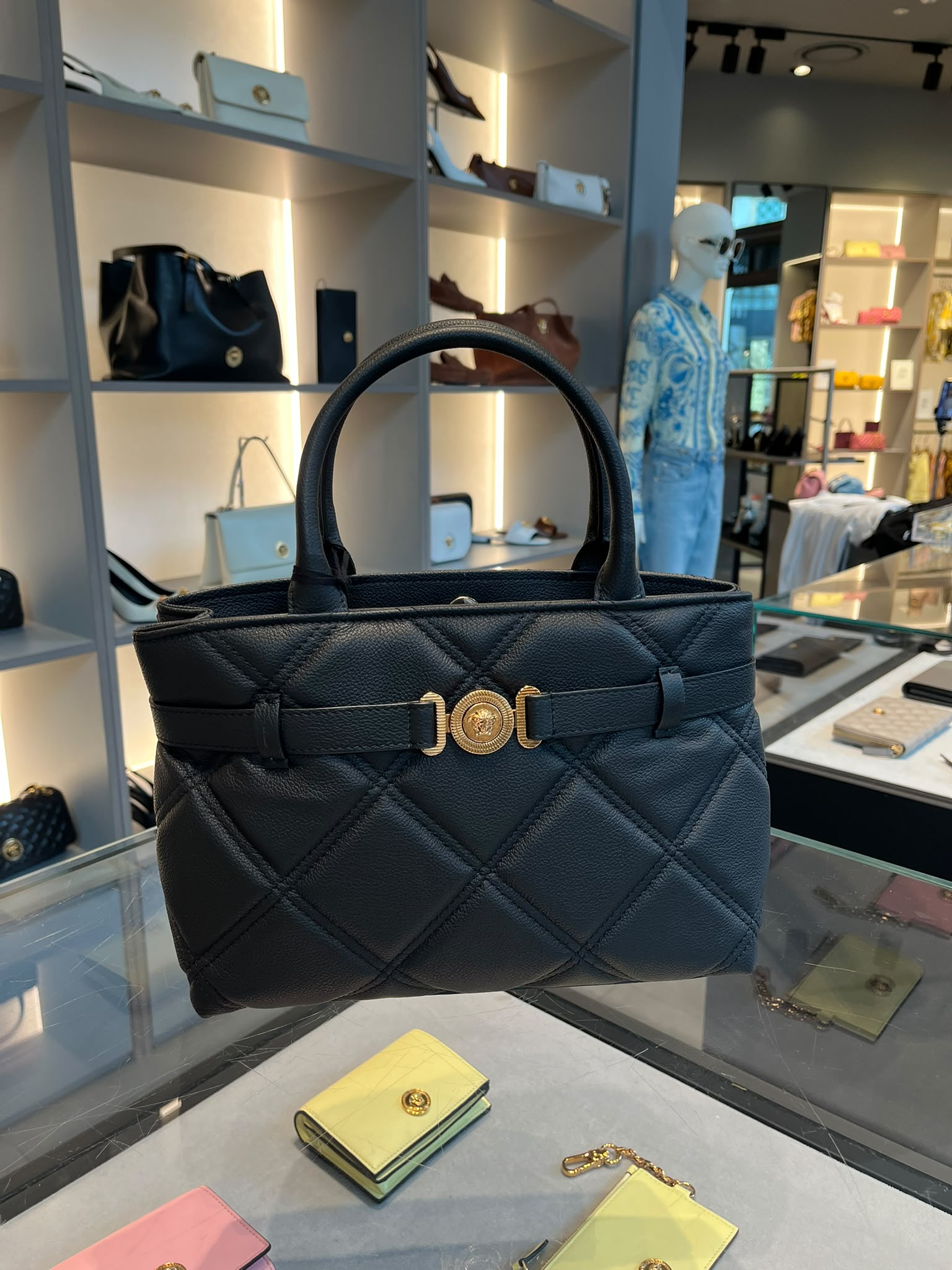 Quilted Leather Tote Bag