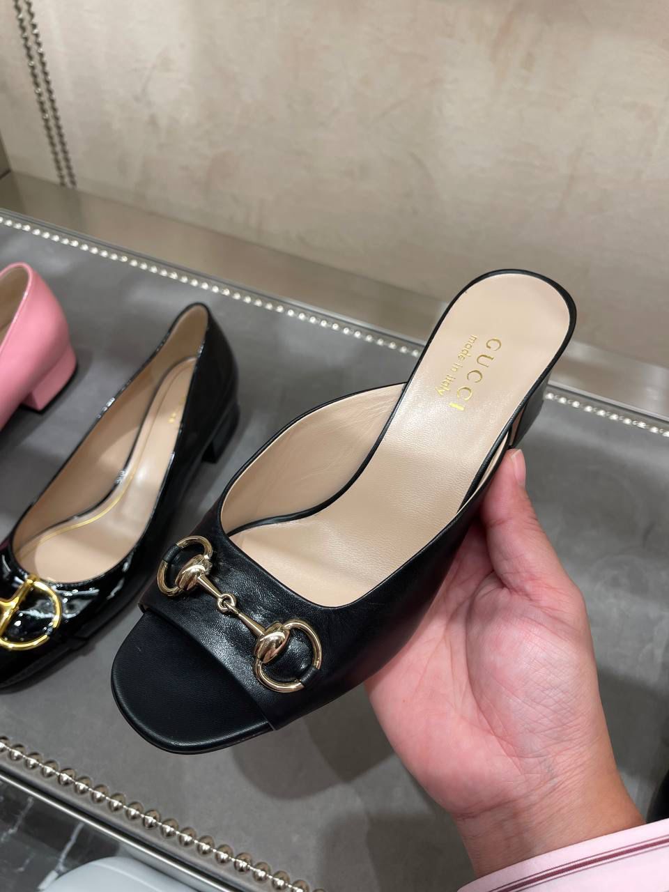 Horsebit Open-Toe Mule