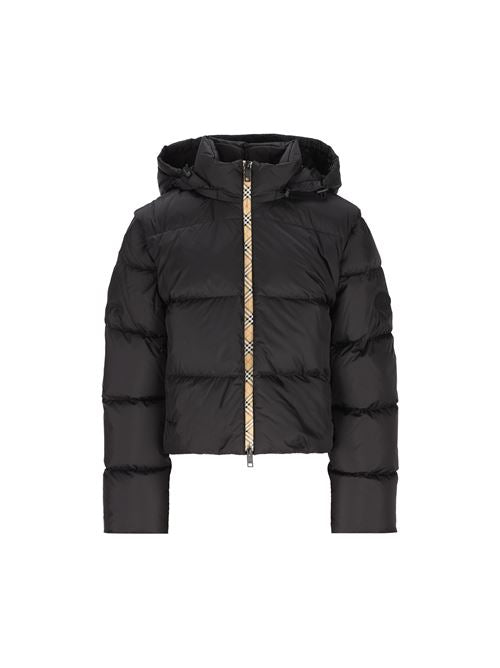 Check Trim Puffer Jacket