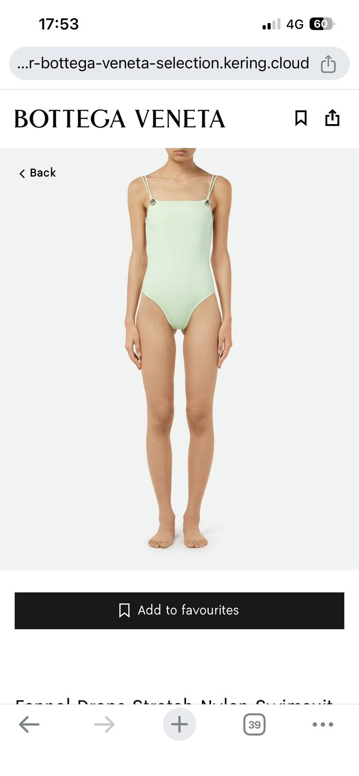 Fennel Drape Stretch Nylon Swimsuit