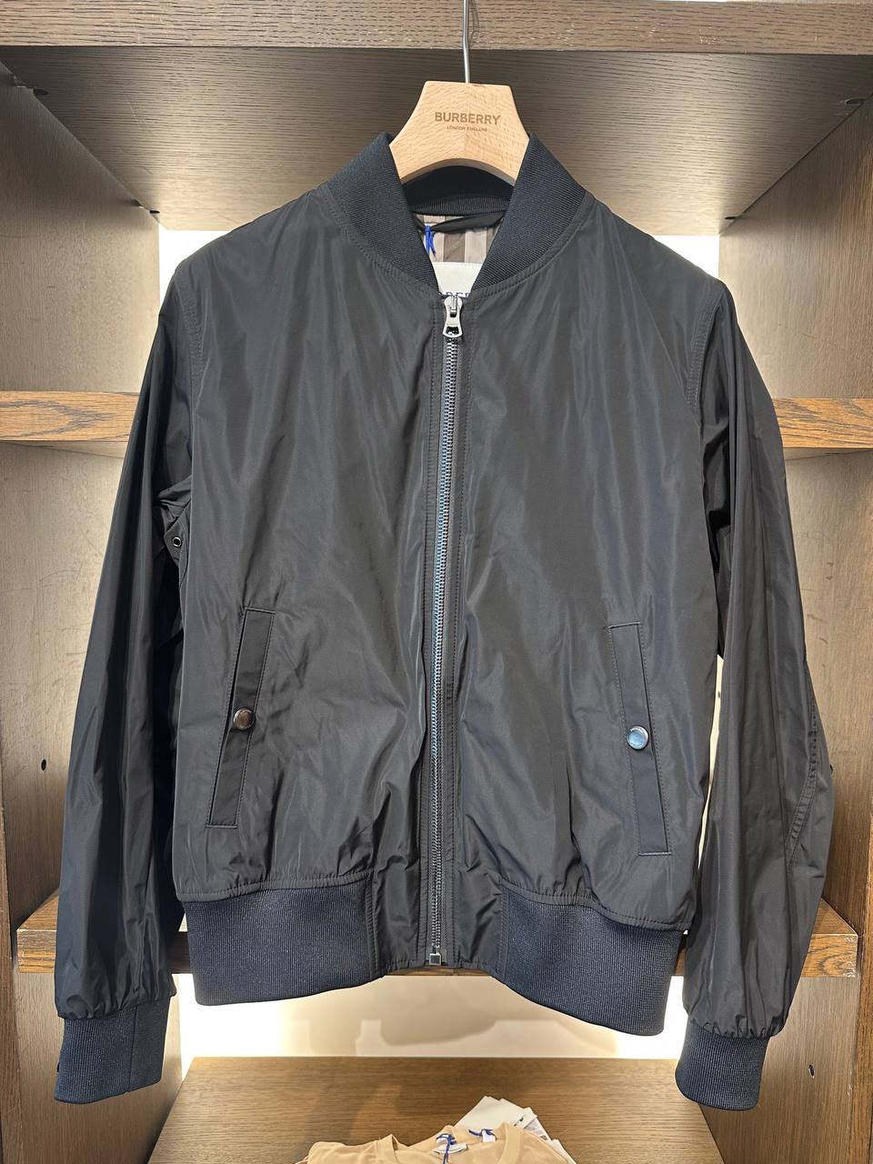 Logo Appliqué Nylon Bomber Jacket