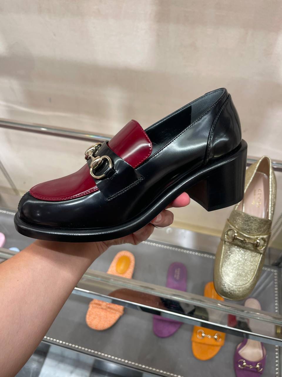 Horsebit Block Heel Loafer