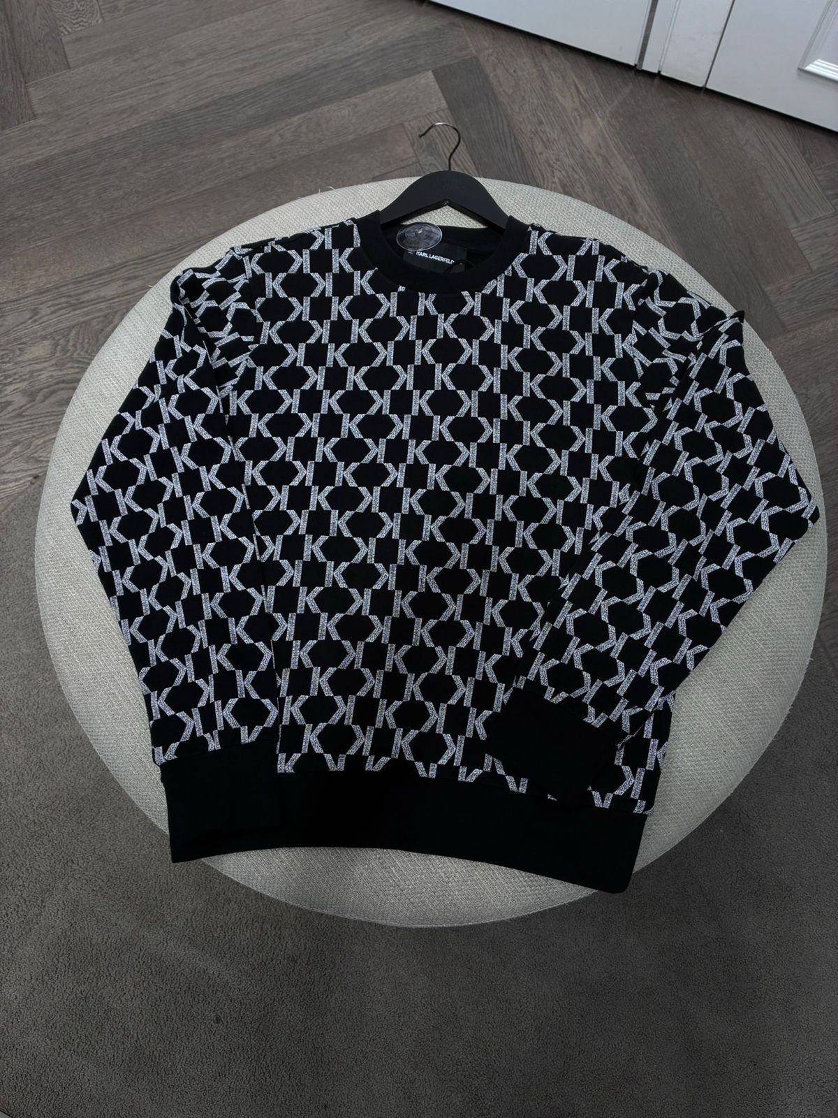 Karl Lagerfeld Monogram Jacquard Sweatshirt