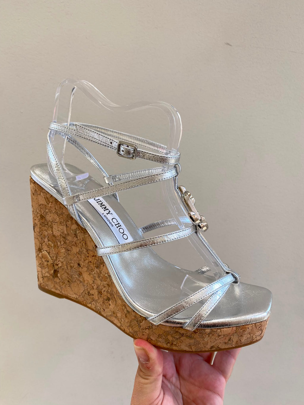 Dellena 100 Pearl-Embellished Espadrille Wedges