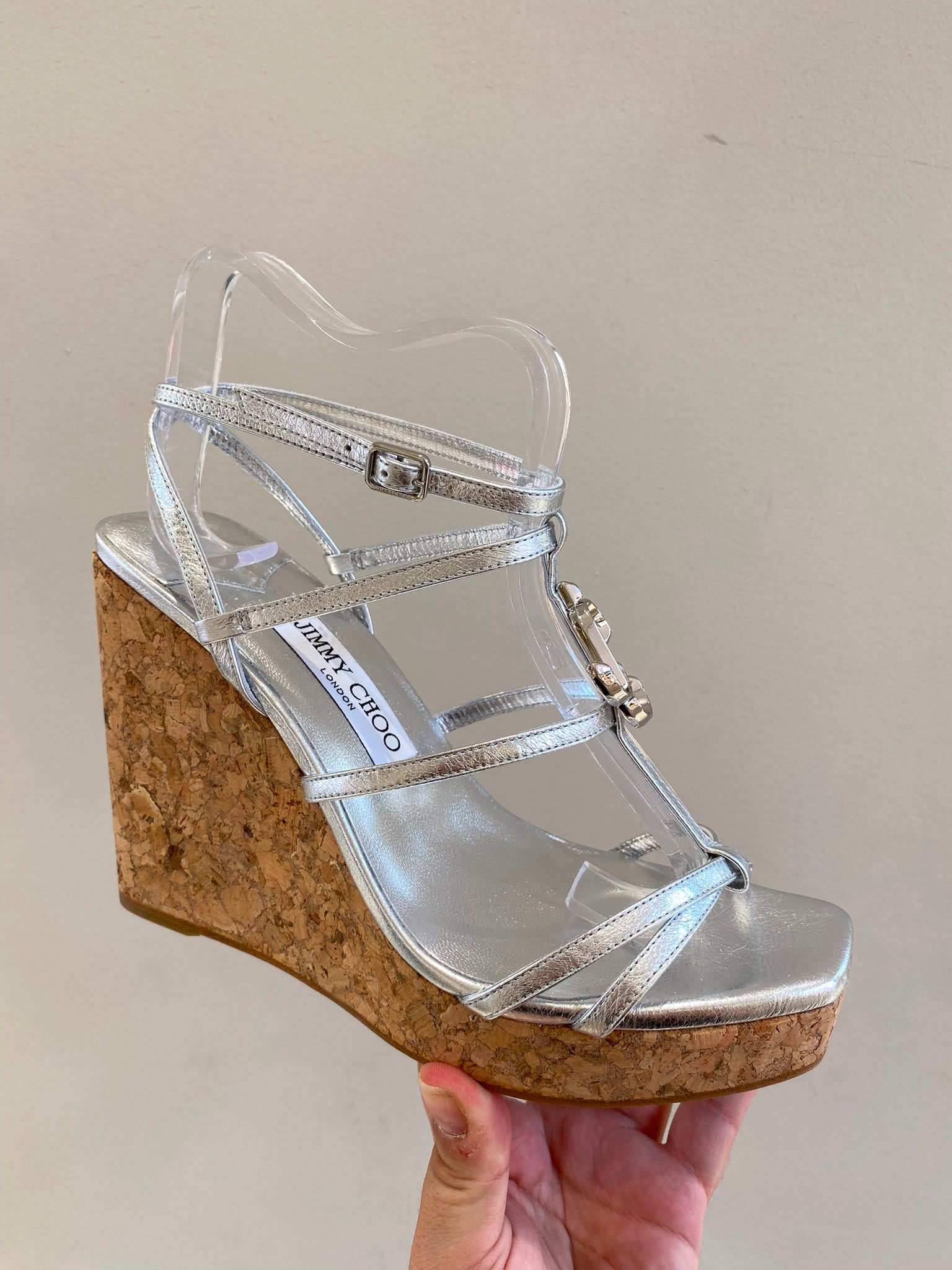 Dellena 100 Pearl-Embellished Espadrille Wedges