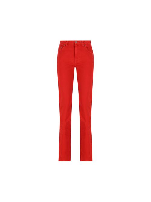 Jeans slim in denim di cotone biologico