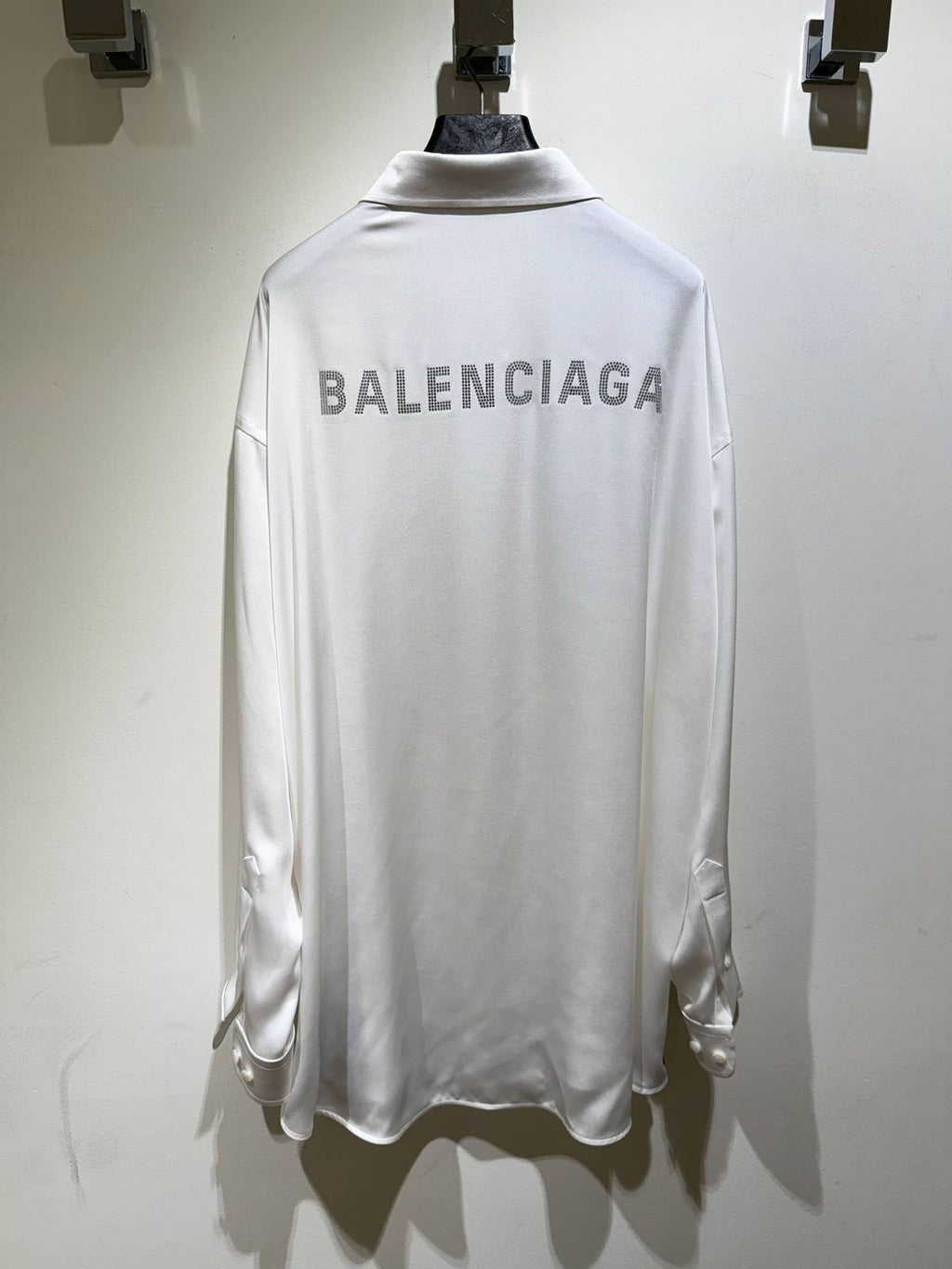 Rhinestone Logo Oversized Shirt