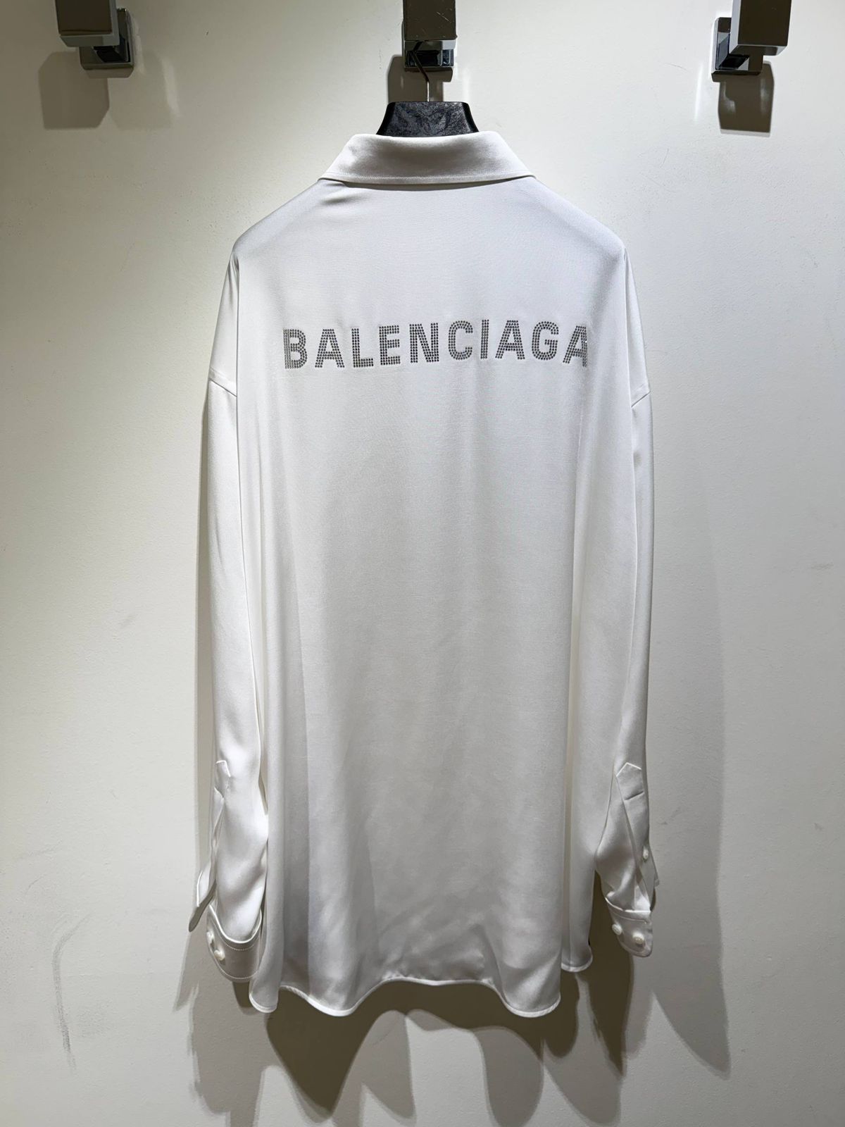 Rhinestone Logo Oversized Shirt