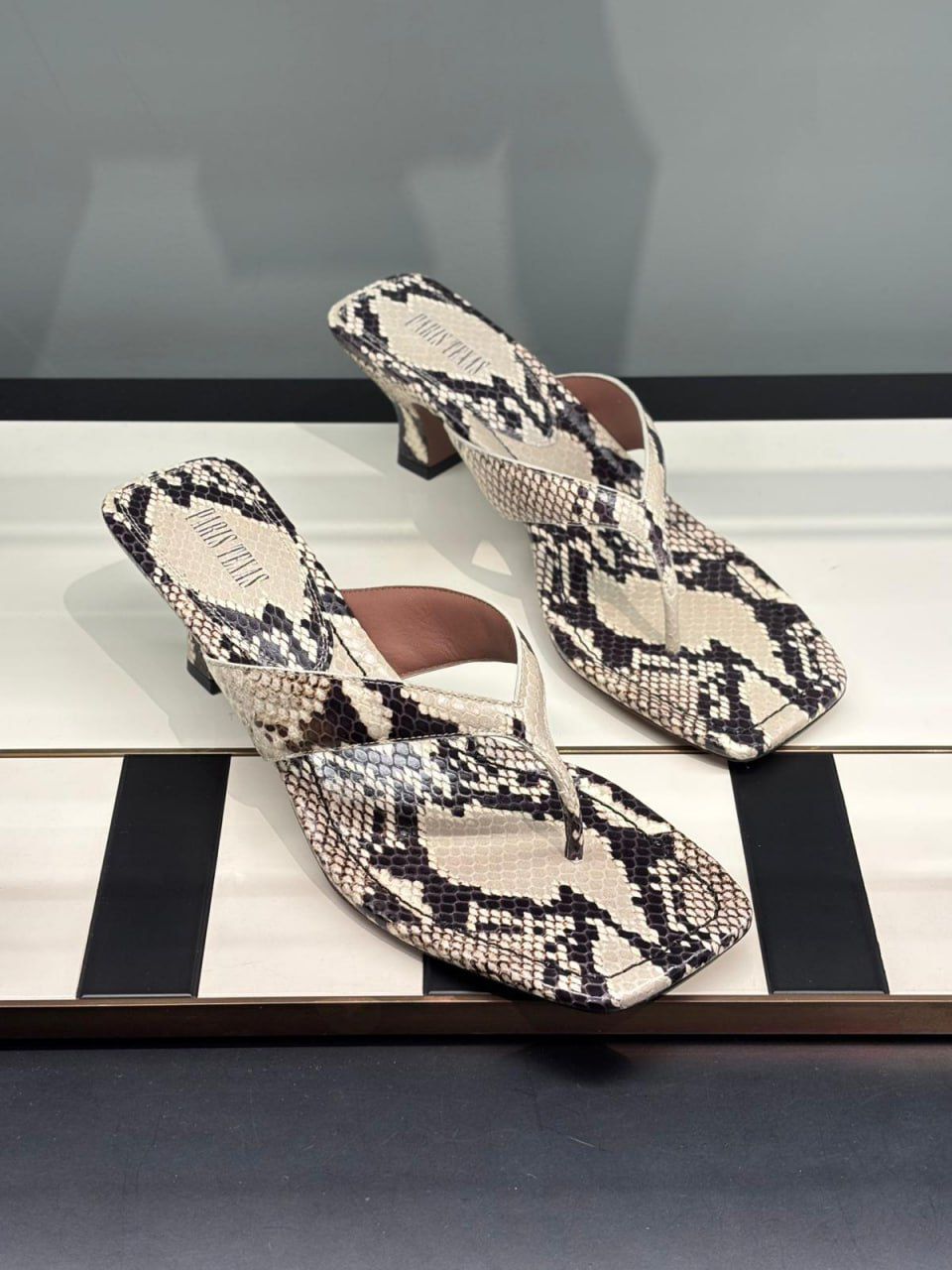 Thong Heeled Mules