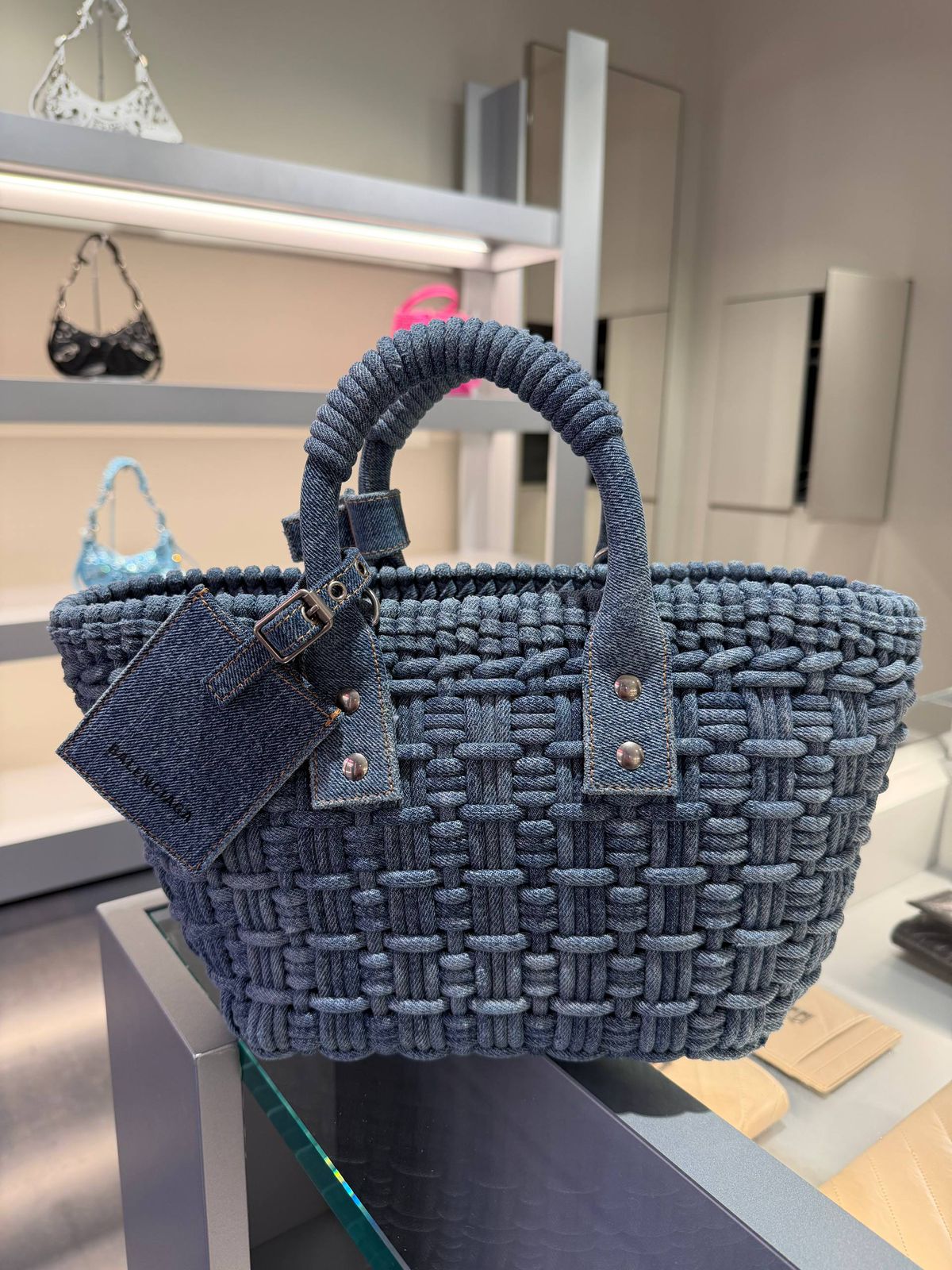 Bistro Basket Bag in Denim