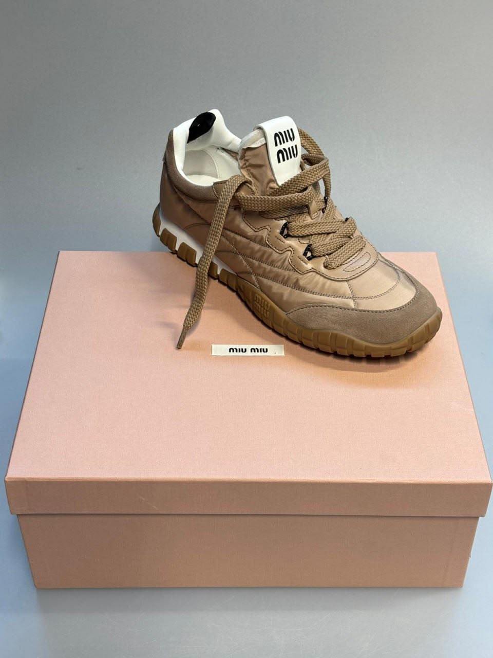 Technical Fabric and Suede Sneakers