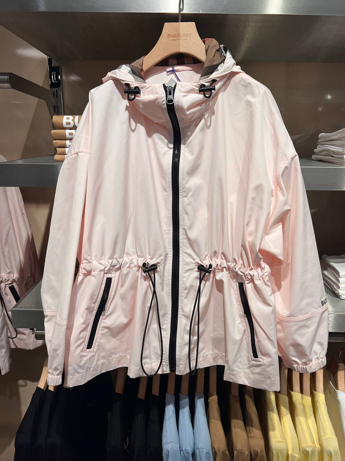 Drawcord Waist Hooded Jacket