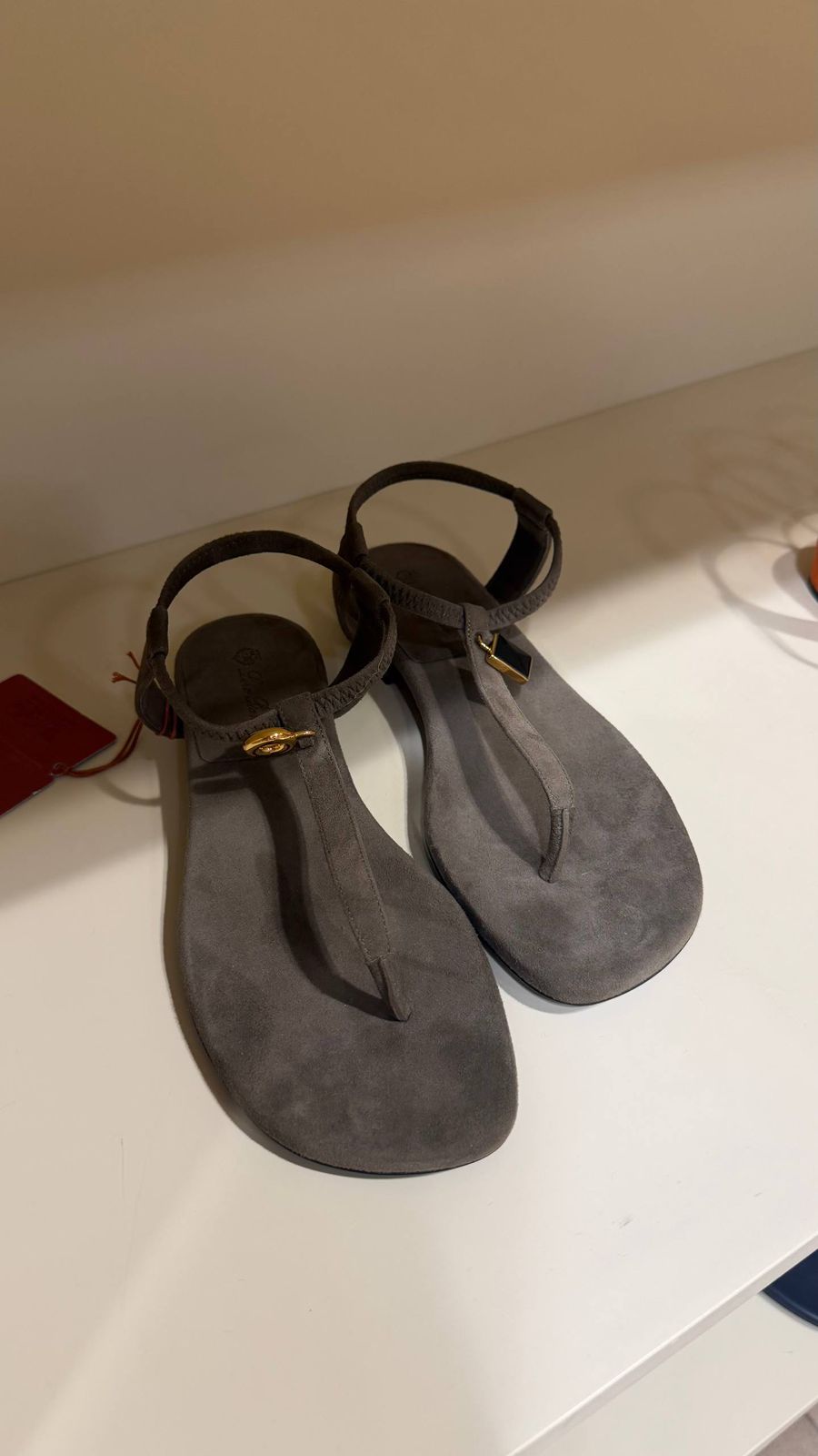 Suede Thong Sandals