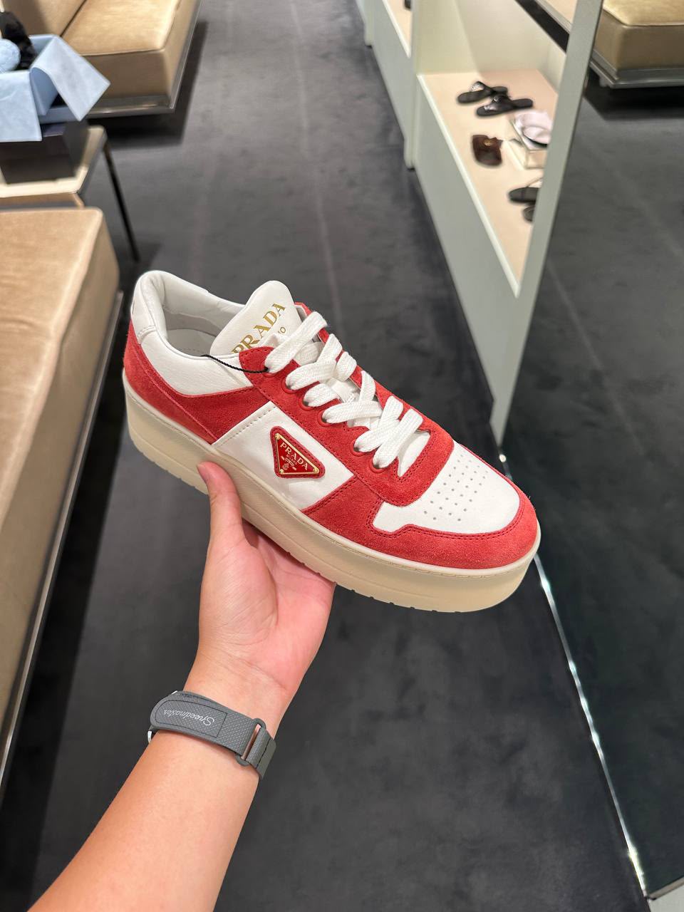 Downtown Leather and Suede Sneakers