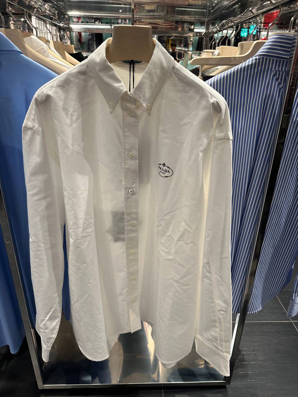 Poplin shirt with logo