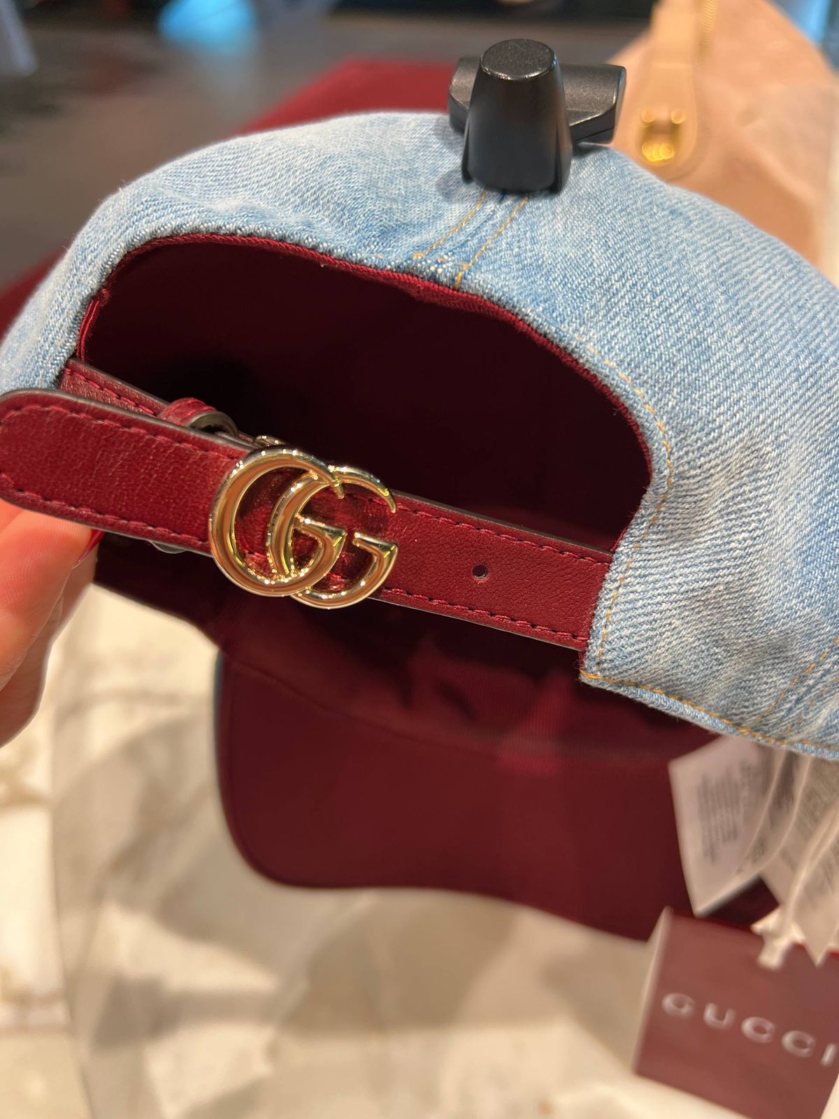 Denim Baseball Cap with Logo