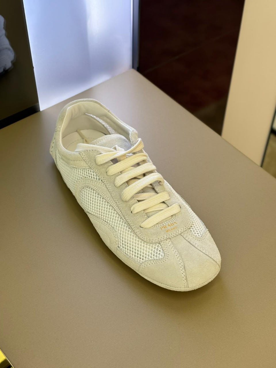 Suede and Mesh Sneakers