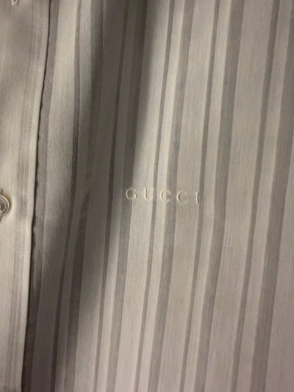 Striped Cotton Shirt with Embroidered Logo