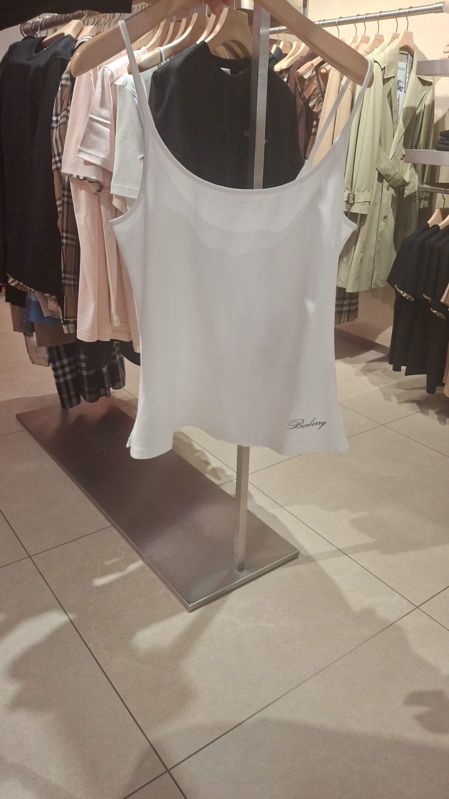 Check Placket Cotton Piqué Polo Shirt