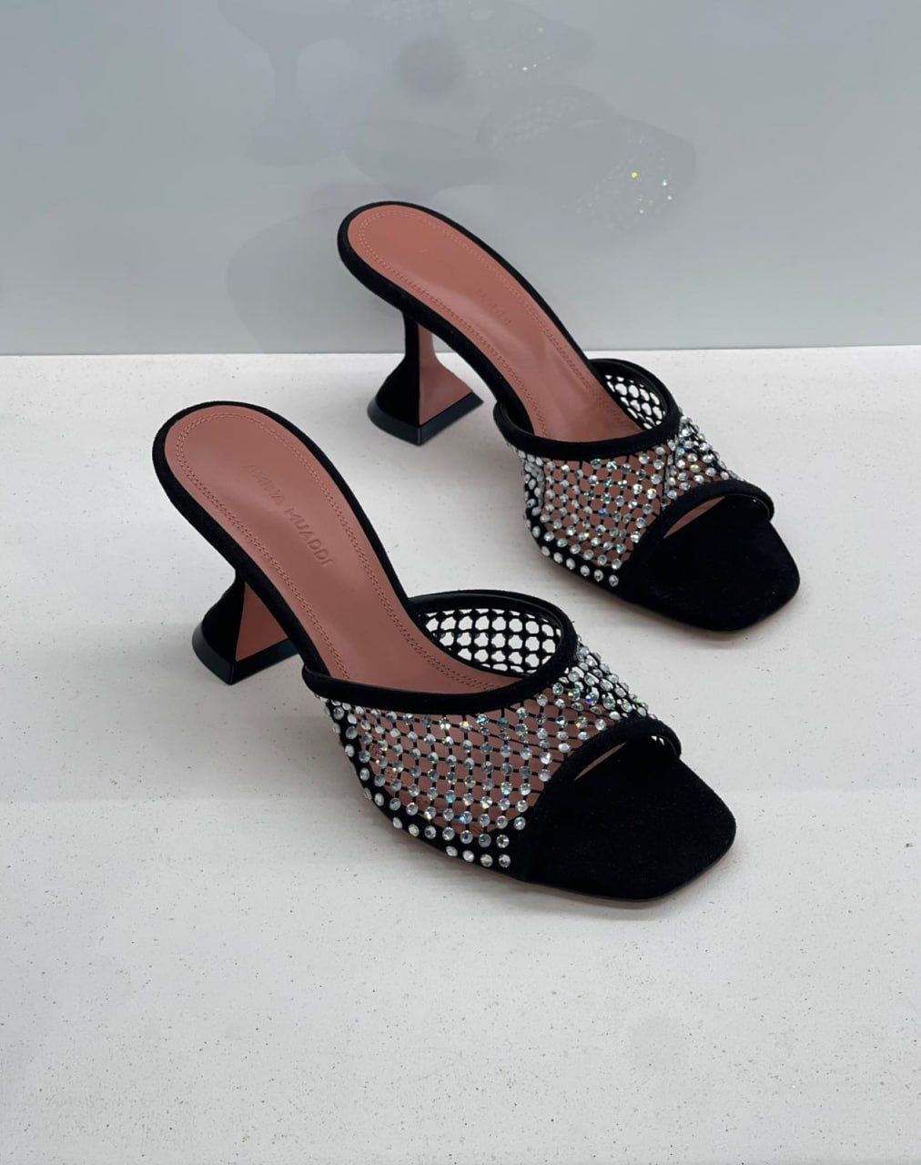 Gilda Crystal-Embellished Mules