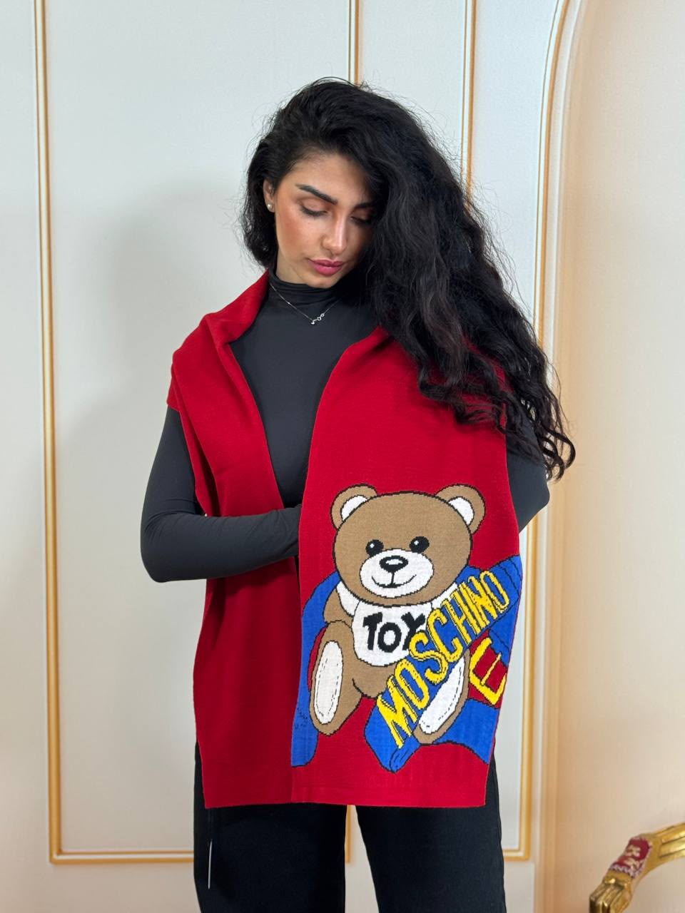 Toy Bear Intarsia Scarf
