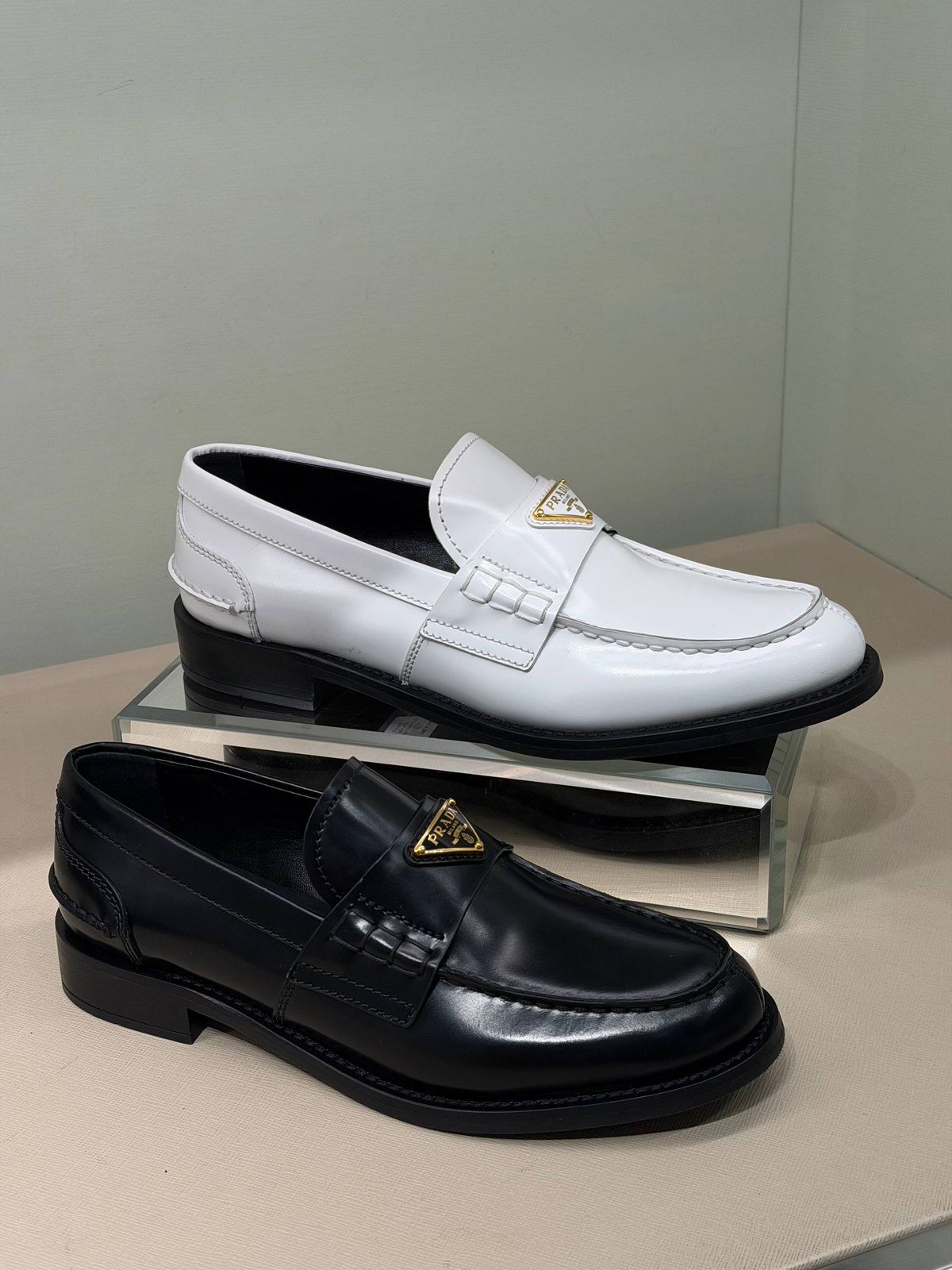 Brushed Leather Loafers