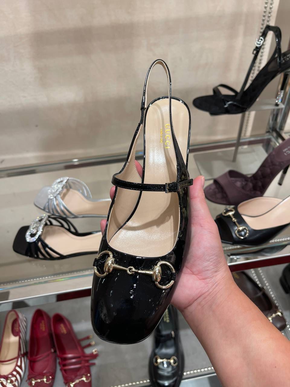 Horsebit Patent Leather Slingback Pump