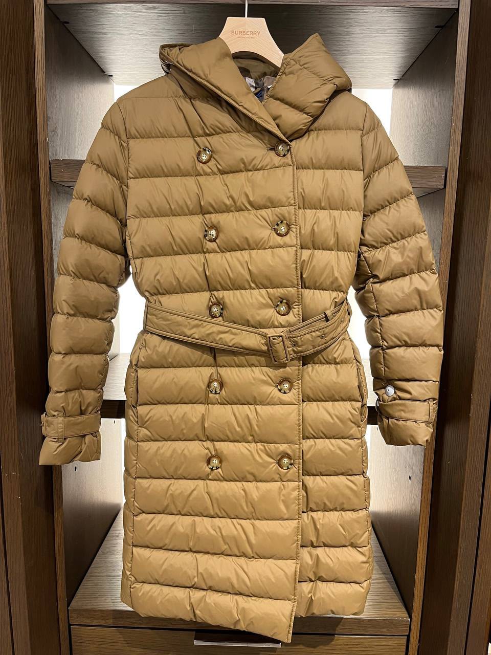 Double-breasted Hooded Puffer Coat