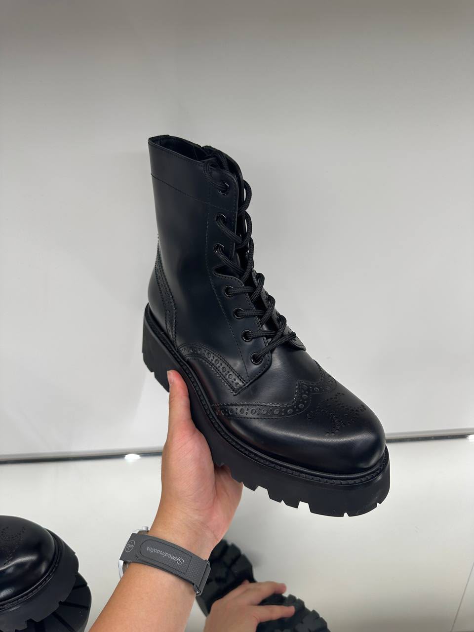 Brogue Lace-Up Combat Boots