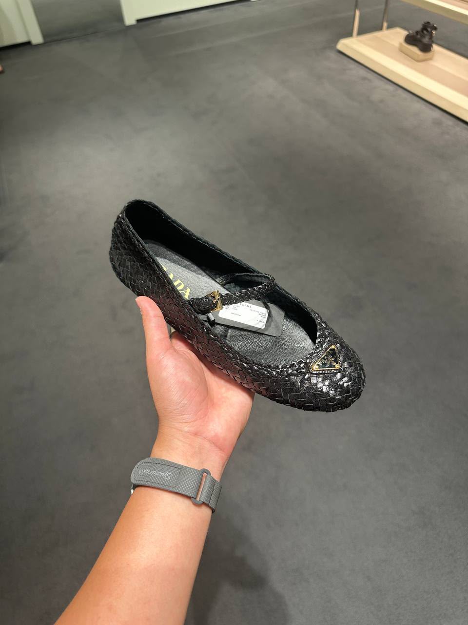 Woven Leather Ballerinas