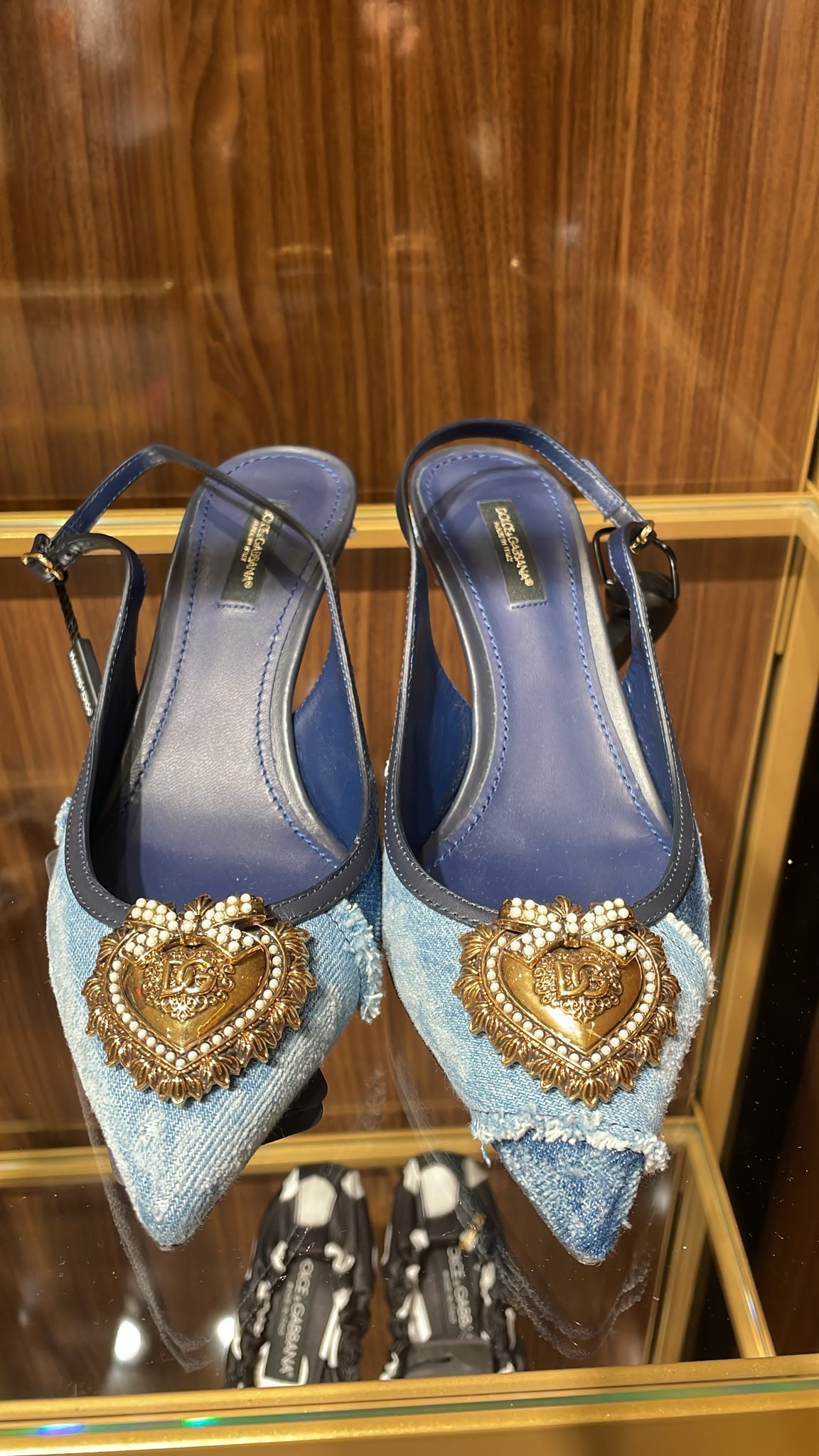 Devotion Slingback Pumps in Denim