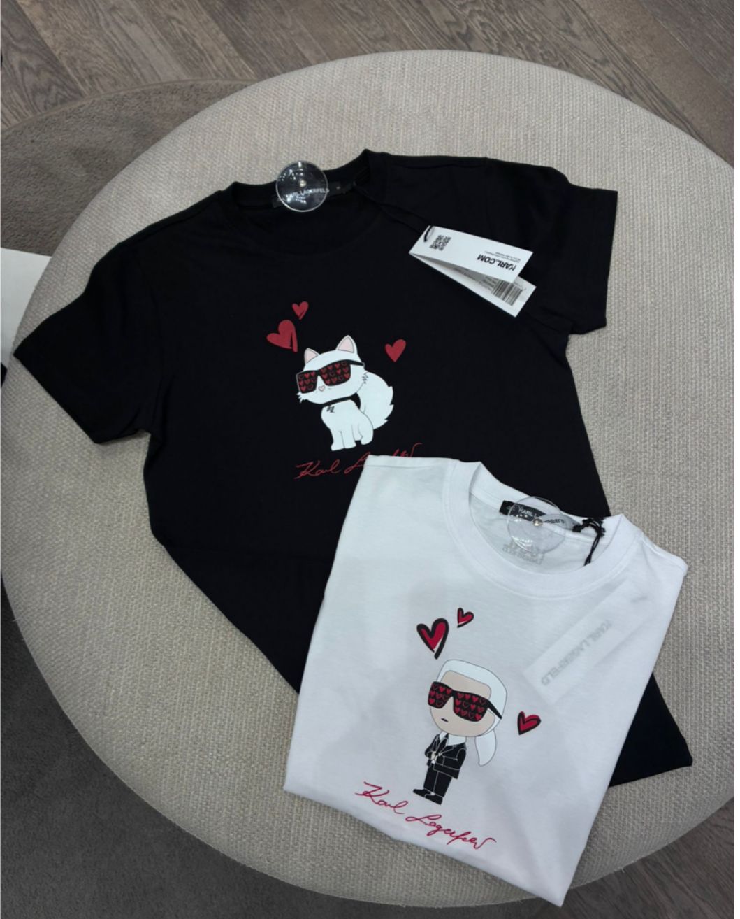 Karl Lagerfeld Ikonik Heart Graphic T-Shirt