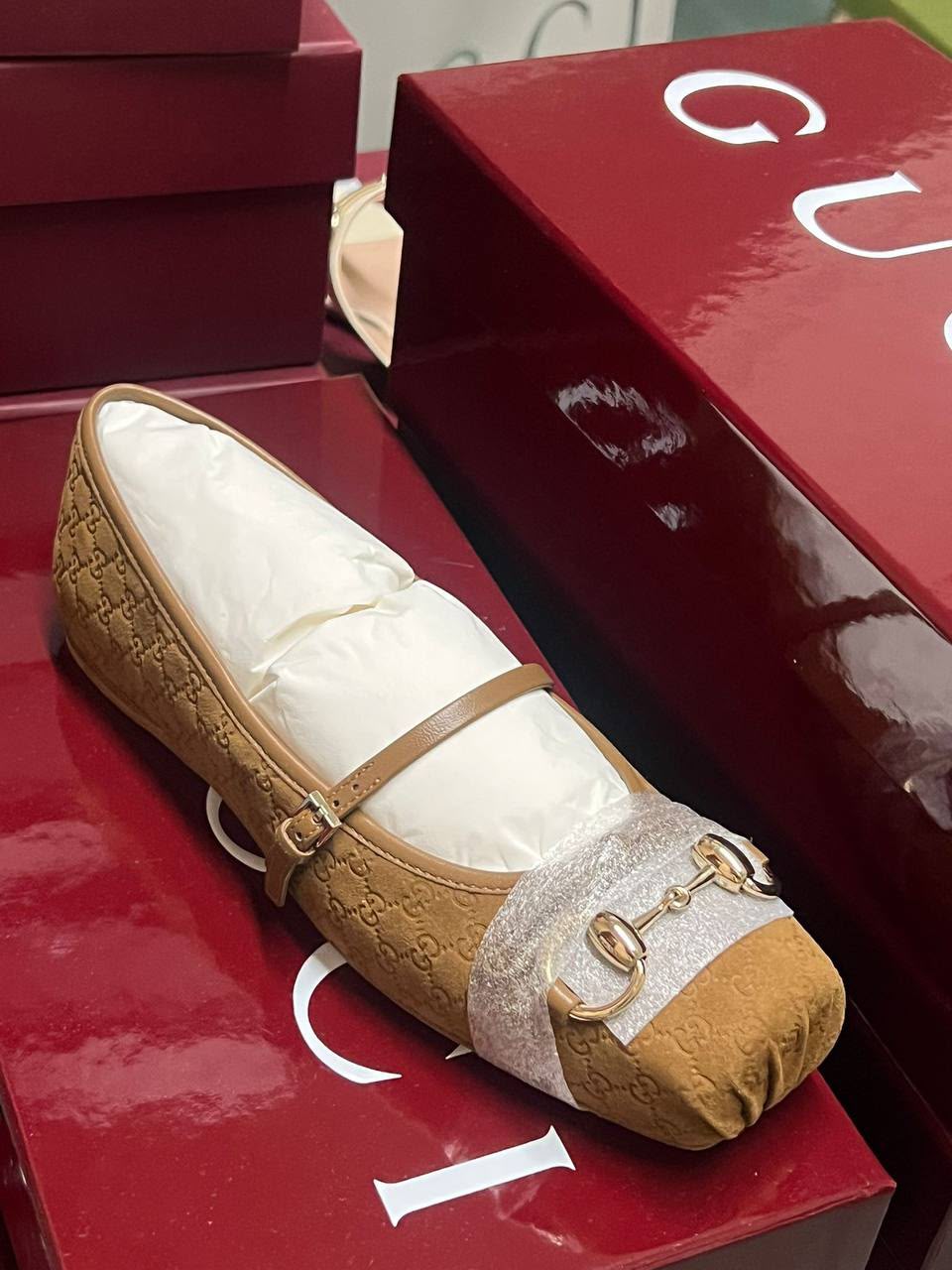 GG Supreme Ballet Flat with Horsebit