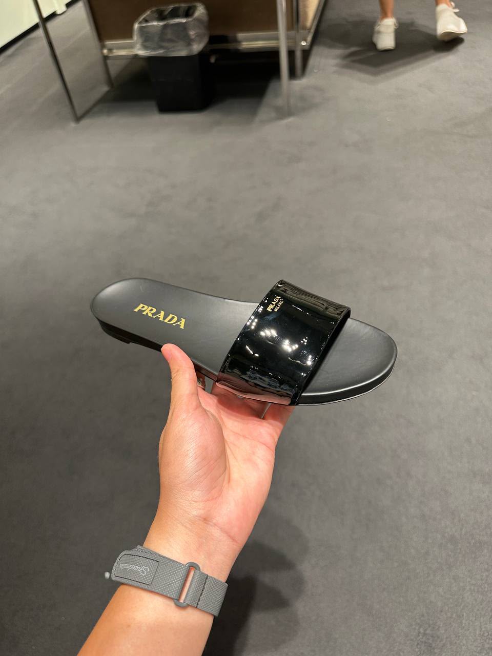 Patent Leather Slides