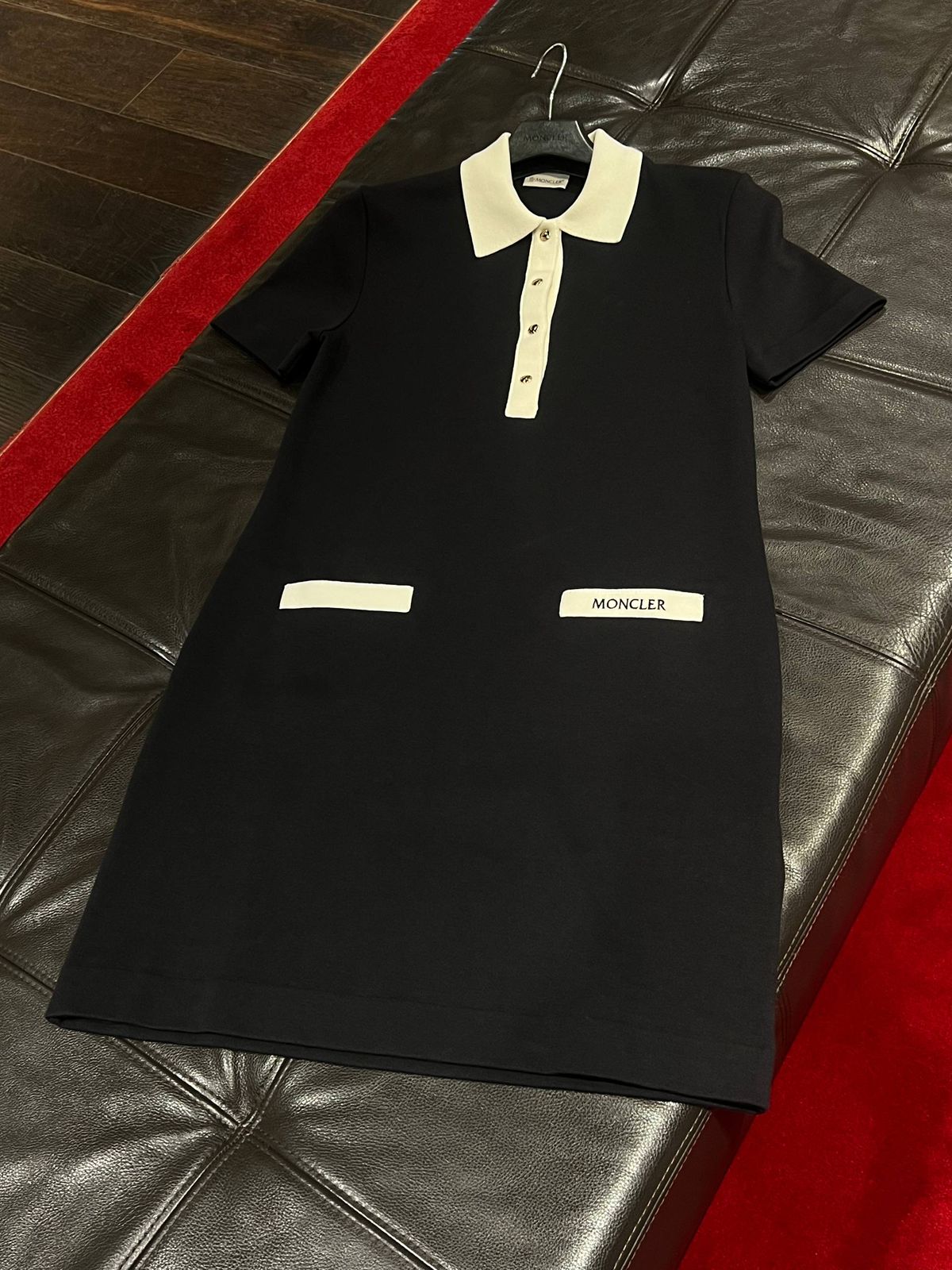 Moncler Contrast Collar Polo Dress