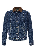Denim and suede jacket