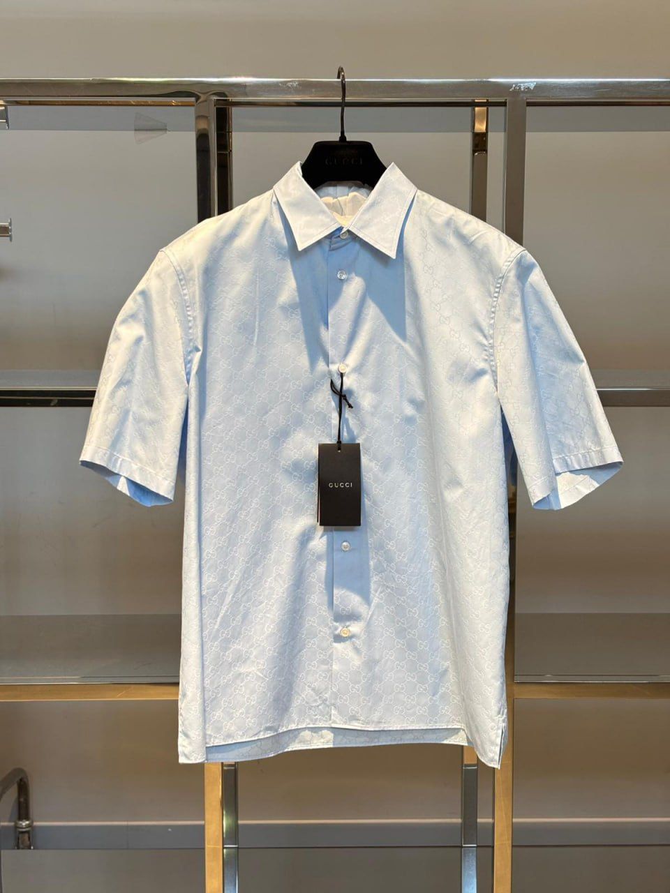 GG Jacquard Short-Sleeve Shirt
