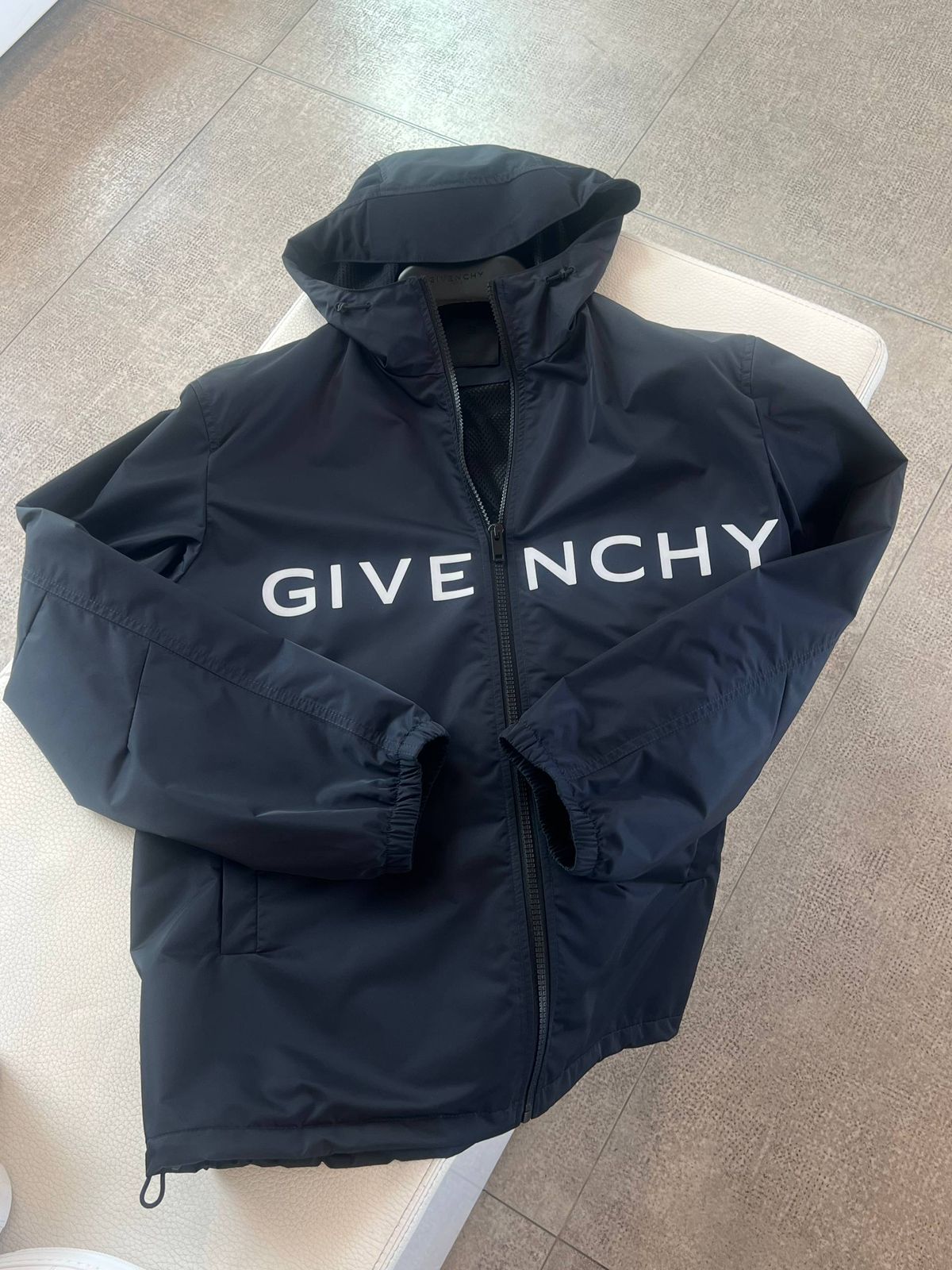 Logo-Print Hooded Windbreaker