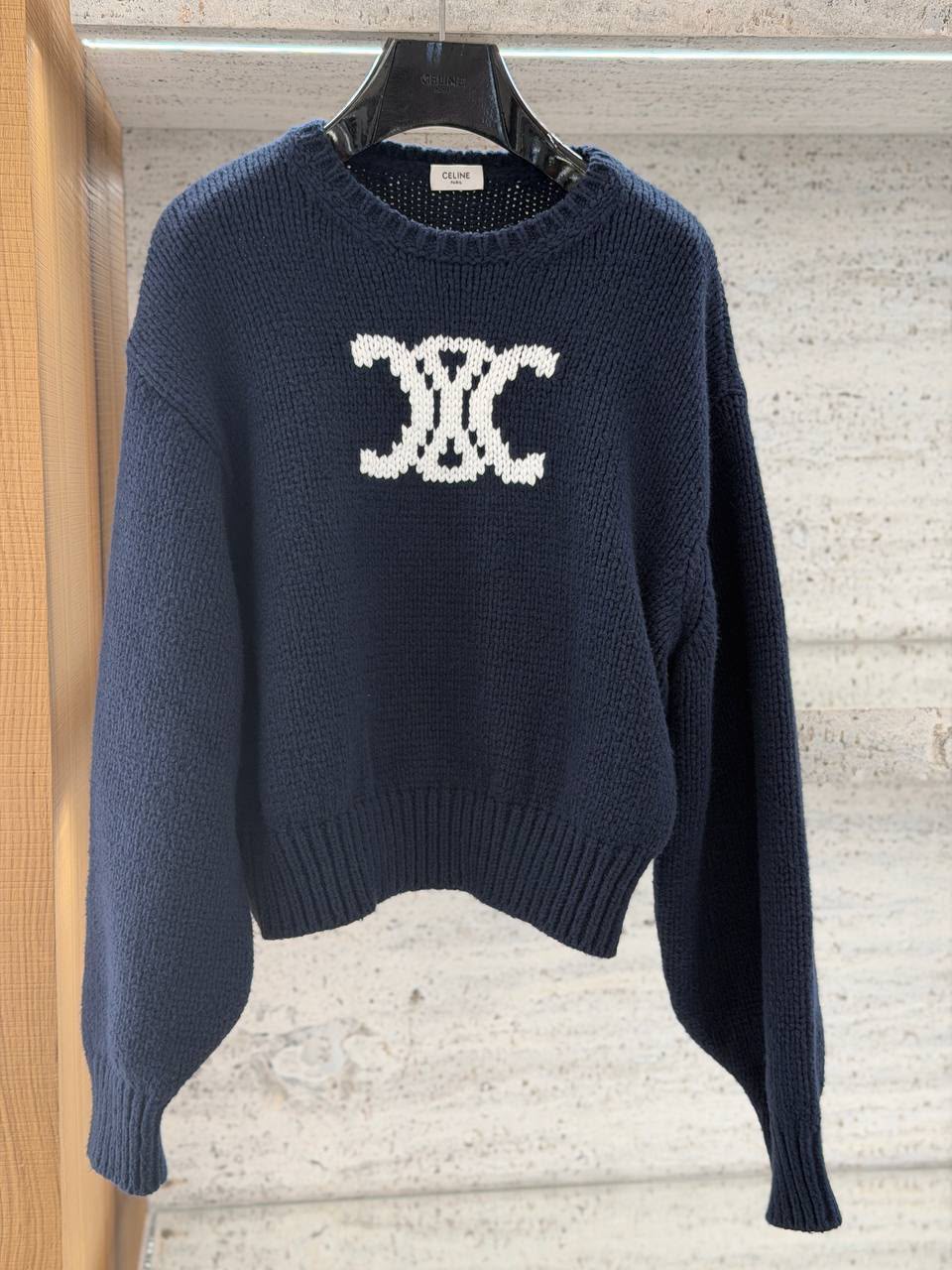 Triomphe Intarsia Sweater in Wool