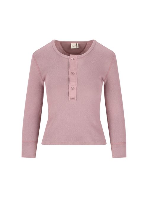 Camicia Henley aderente in jersey di cotone