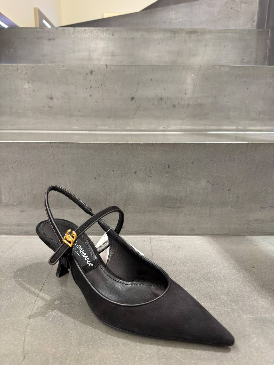 DG Logo Slingback Pumps in Suede