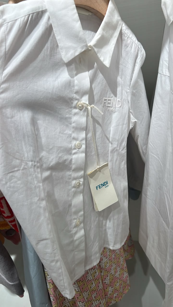 Kids White Cotton Shirt