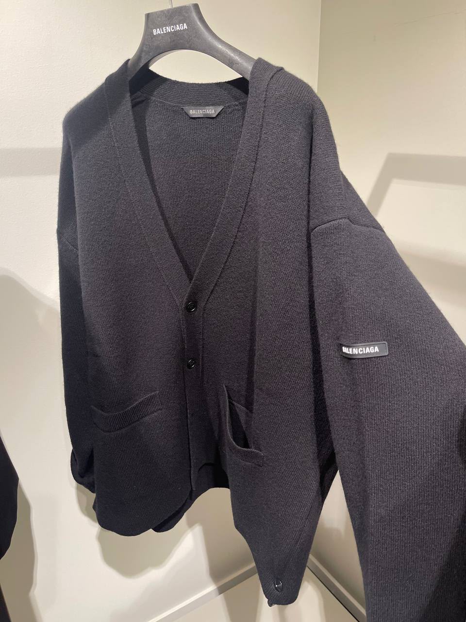 Logo-Patch Oversized Cardigan